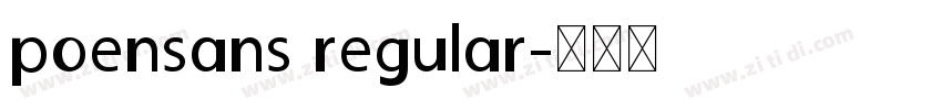 poensans regular字体转换